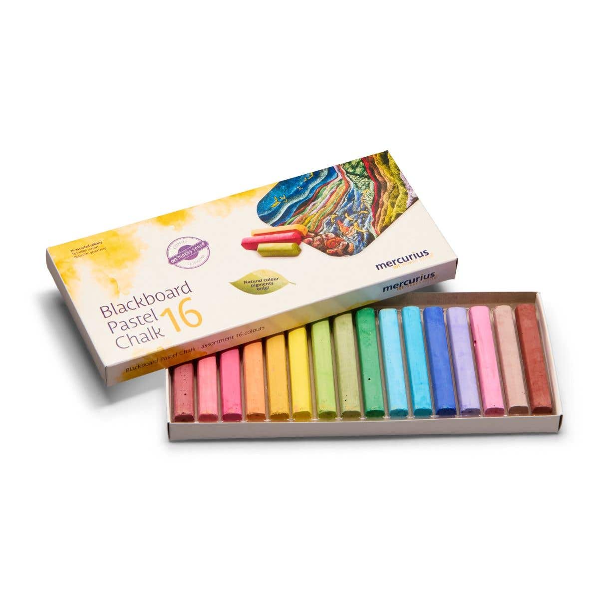Tafelpastellkreide – sortiert 16 Farben von Mercurius – Art Makes Sense