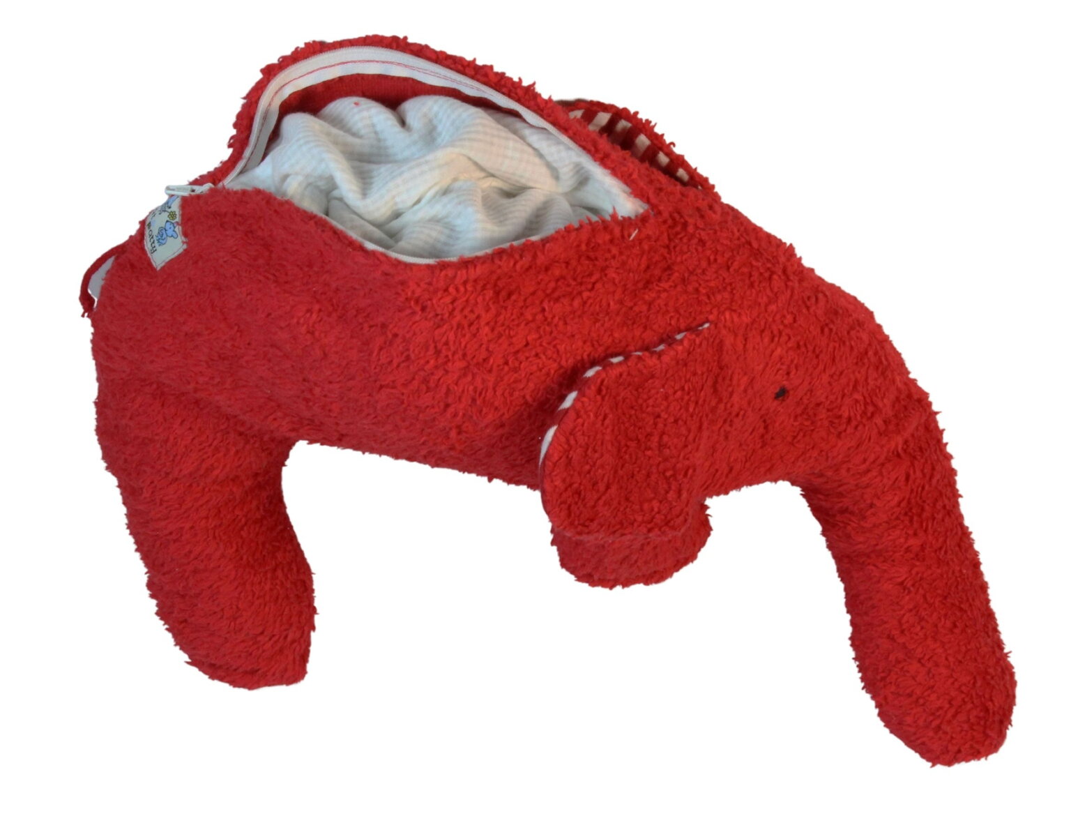 Bio Öko Kinder Kuschelkissen „Elefant“ Rot von Pat & Patty – Bild 2