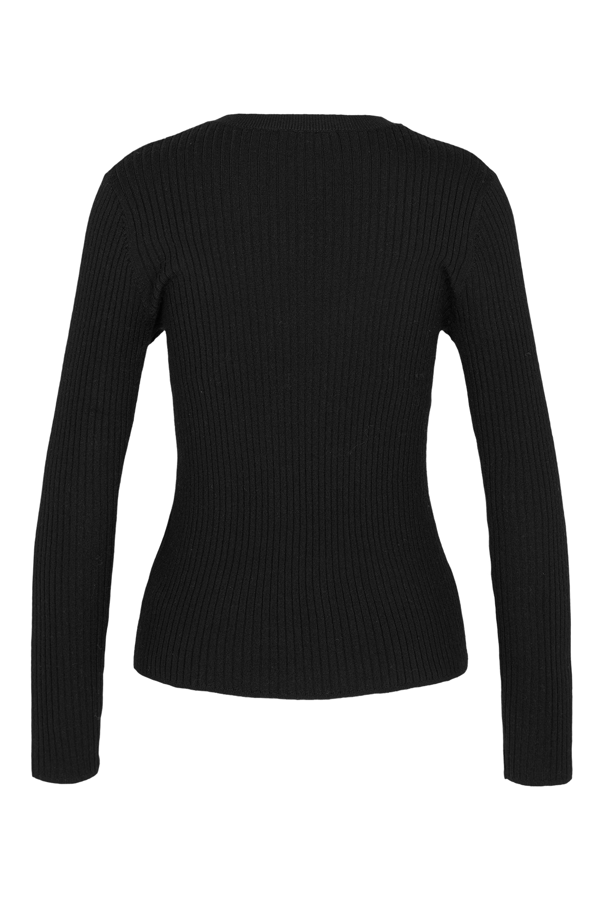 Bloom Pullover Rundhals “Ripp Schwarz” – Bild 2