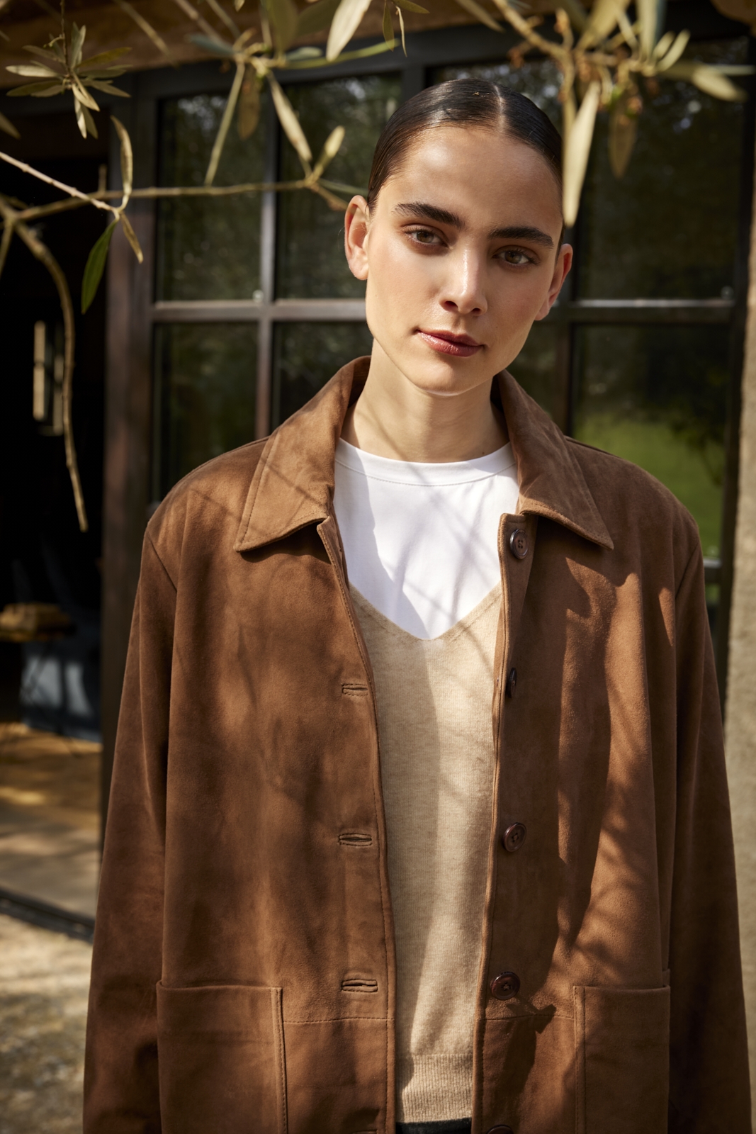 Jc Sophie Lederjacke/Hemd “Dark Cognac” – Bild 4