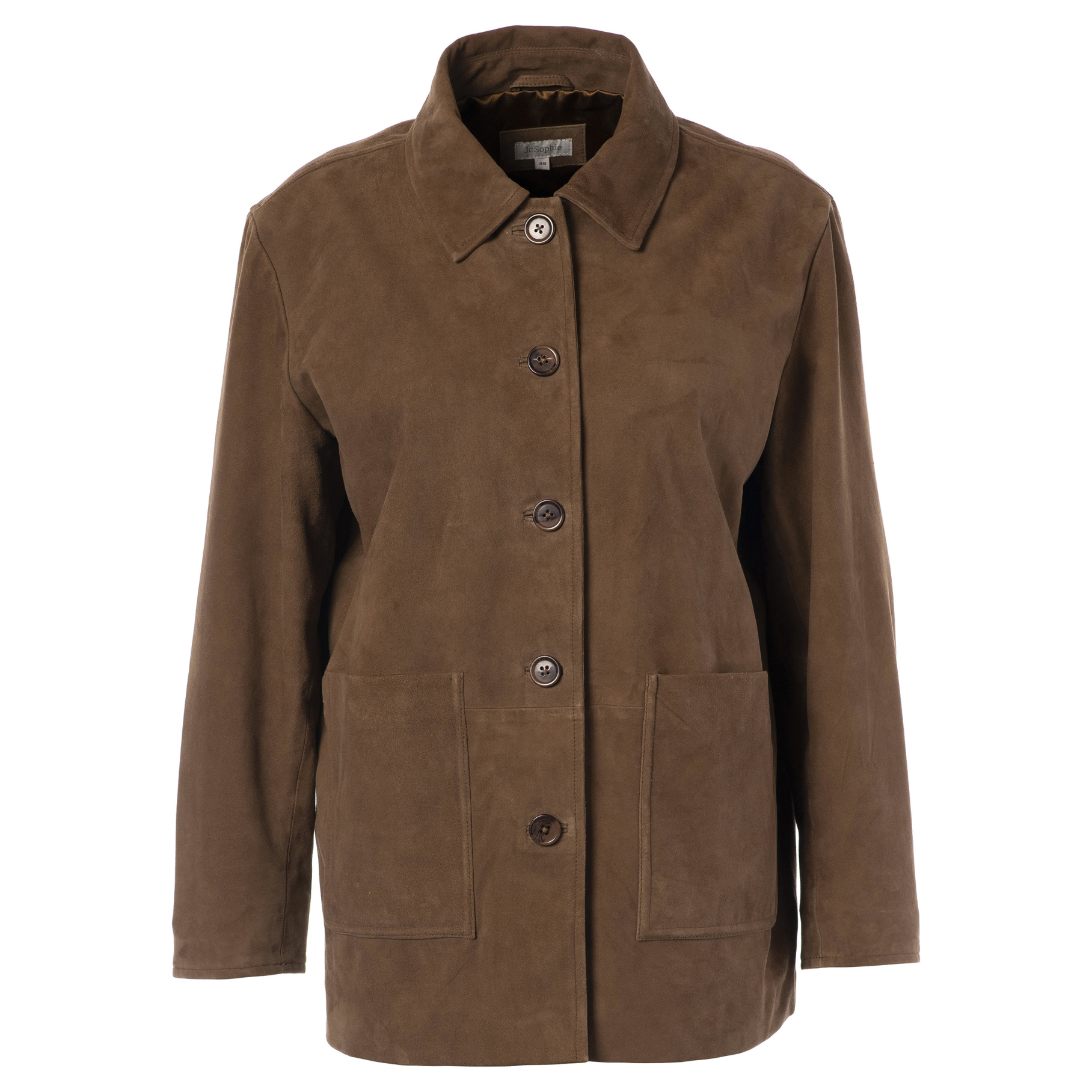 Jc Sophie Lederjacke/Hemd “Dark Cognac”