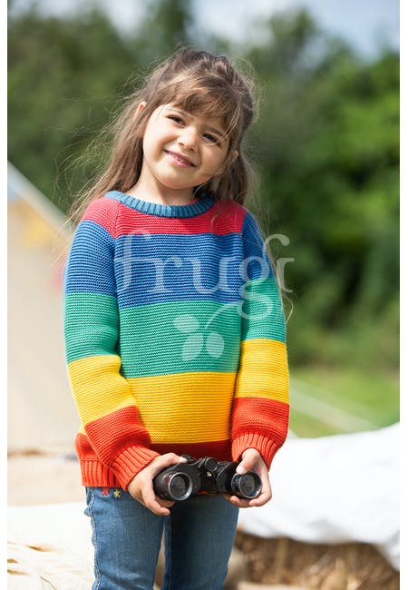 Bio Regenbogen-Strick-Pullover von Frugi – Bild 2