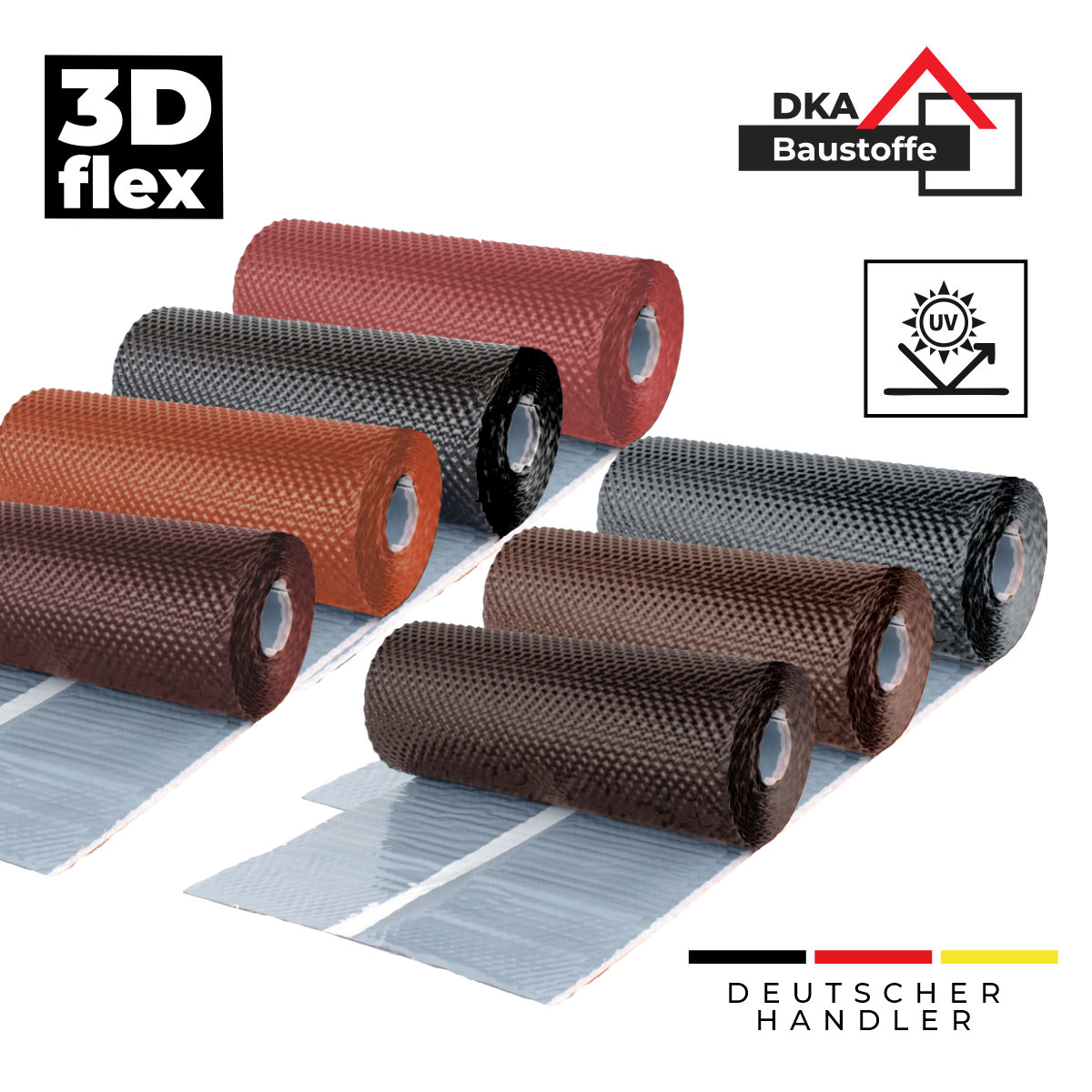 Wandanschlussband Kaminanschlussband Kaminband Dachrolle 3D STRUKTUR ALUMINIUM !