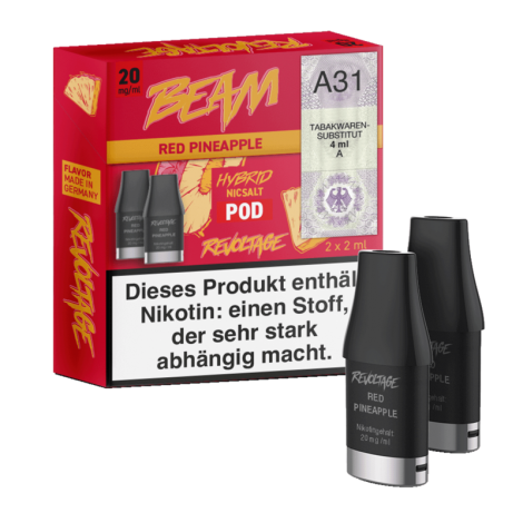 Nachhaltiges Dampfen Revoltage Beam Dual – Red Pineapple Pod – 2er Pack Innovativ – Bild 2
