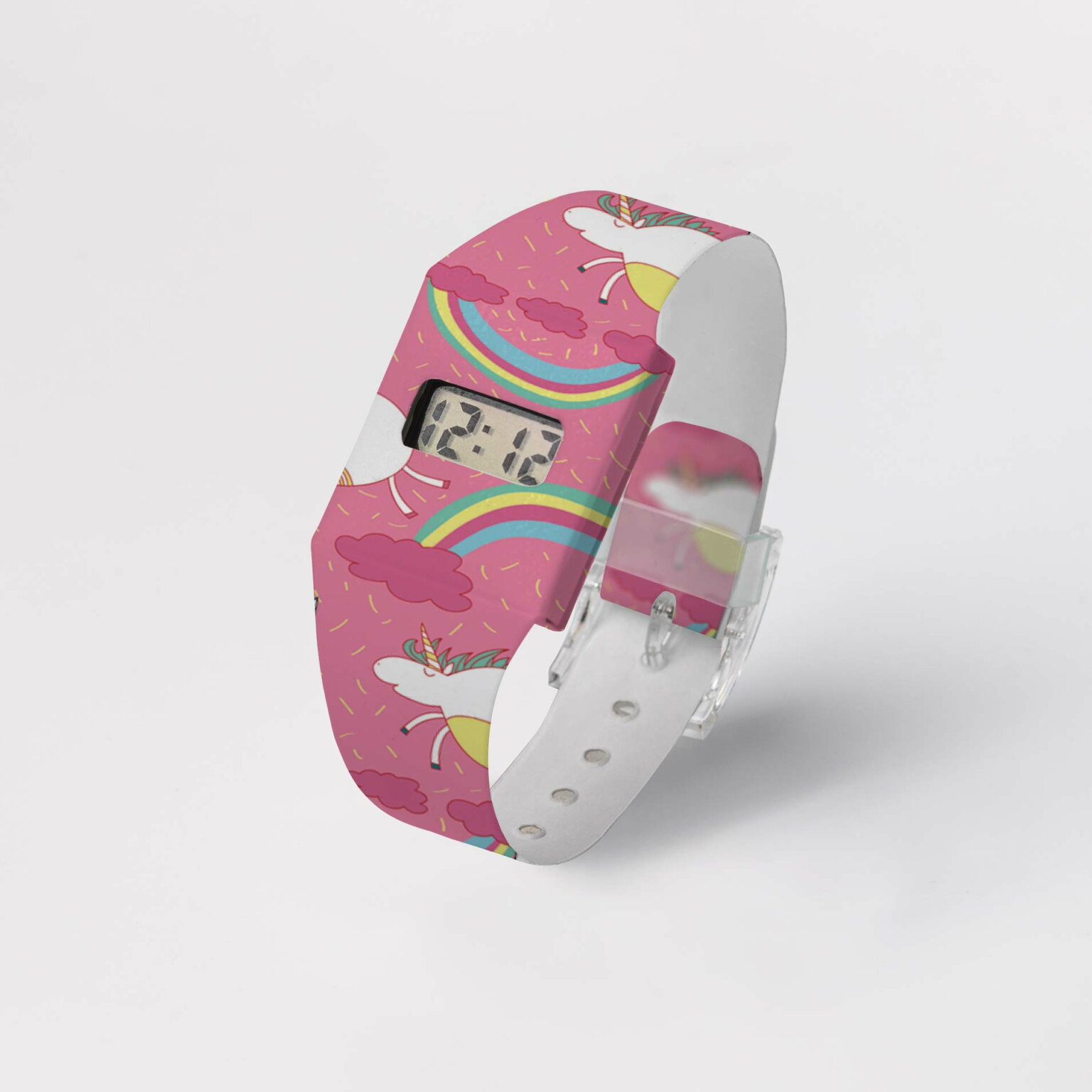 Pappwatch KIDS „Einhorn auf Wolken“ Digitale Armbanduhr von I like paper