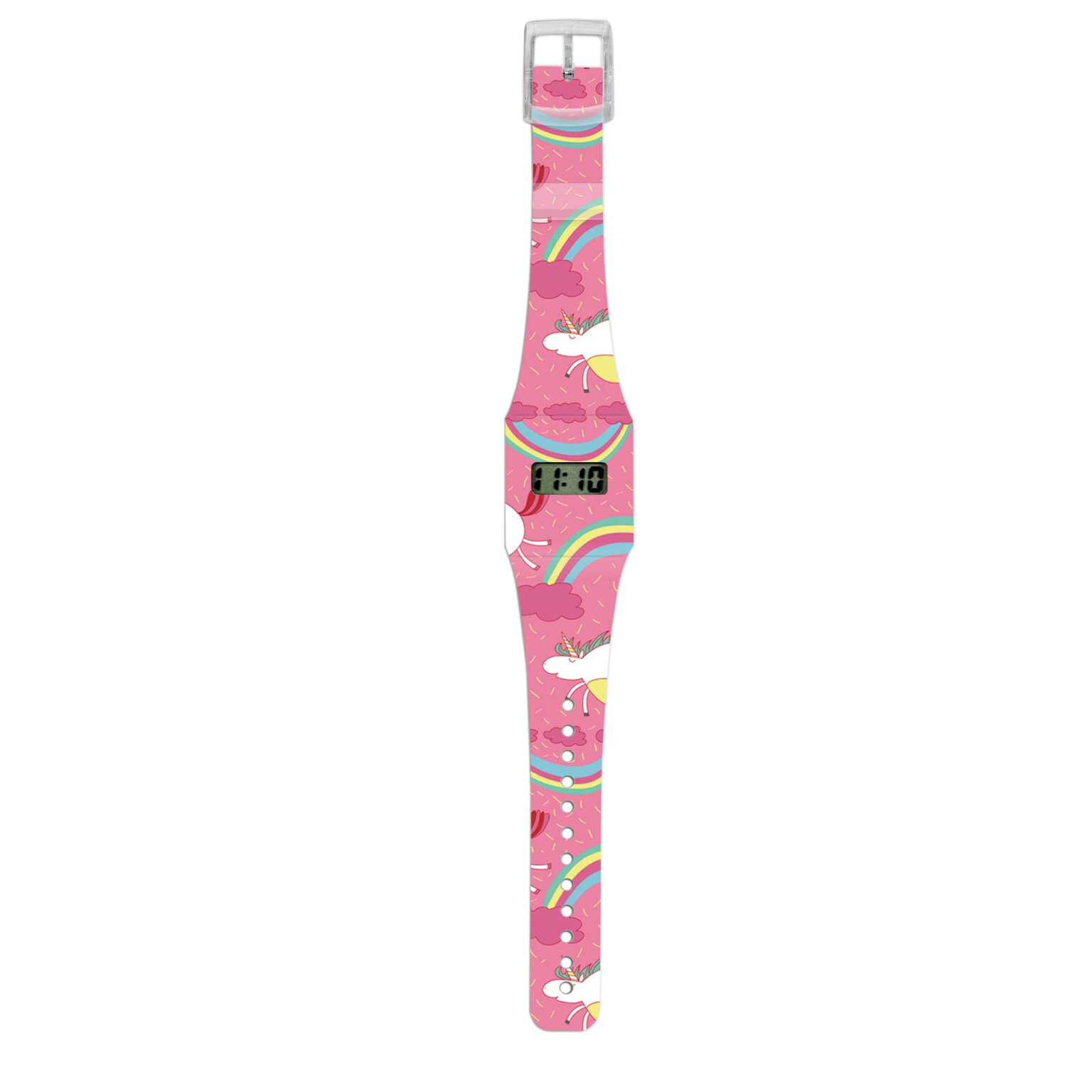 Pappwatch KIDS „Einhorn auf Wolken“ Digitale Armbanduhr von I like paper – Bild 2