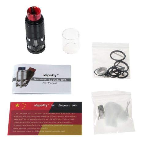 VapeTech Vapefly Brunhilde RTA – 25 mm – 8,0 ml – Dual Coil Rein – Bild 7