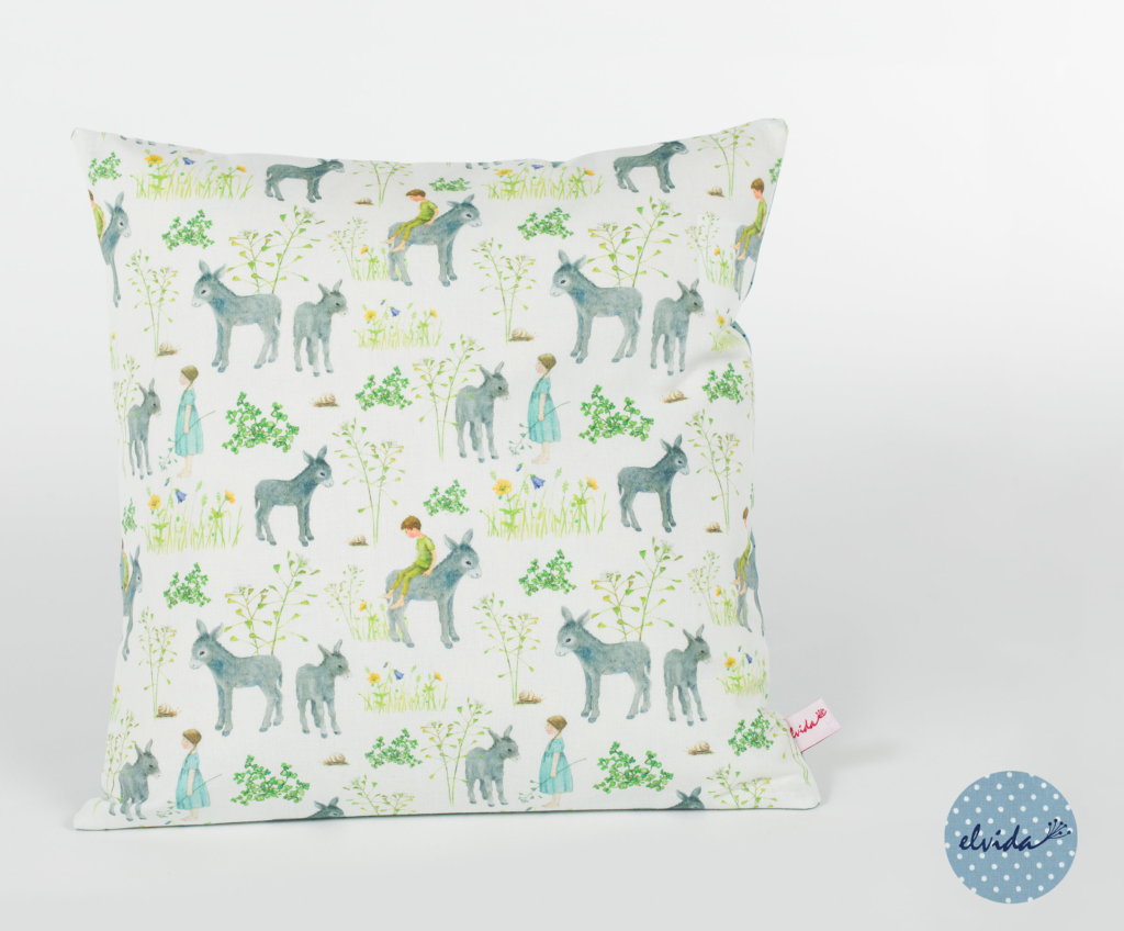 Kissen Eselkind – senf