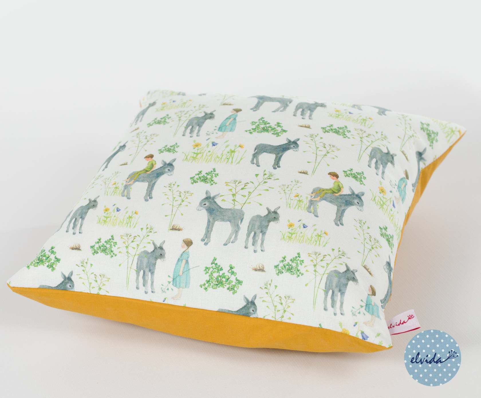 Kissen Eselkind – senf – Bild 3