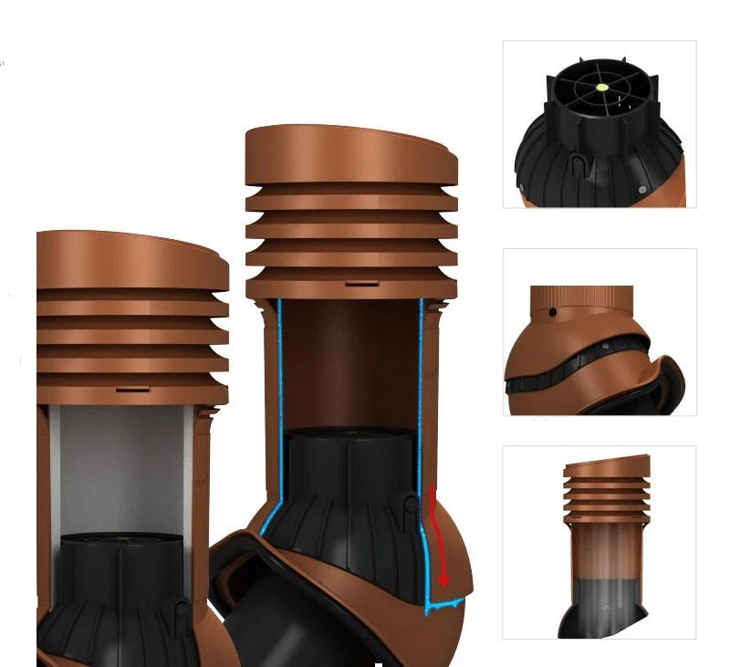 Entlüfterkamin EVO DN150 für Koramic L15 Dachziegel Dachlüfter Entlüfter – Bild 4