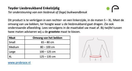 Teyder Leistenbruch Gürtel Einseitig – Bild 2