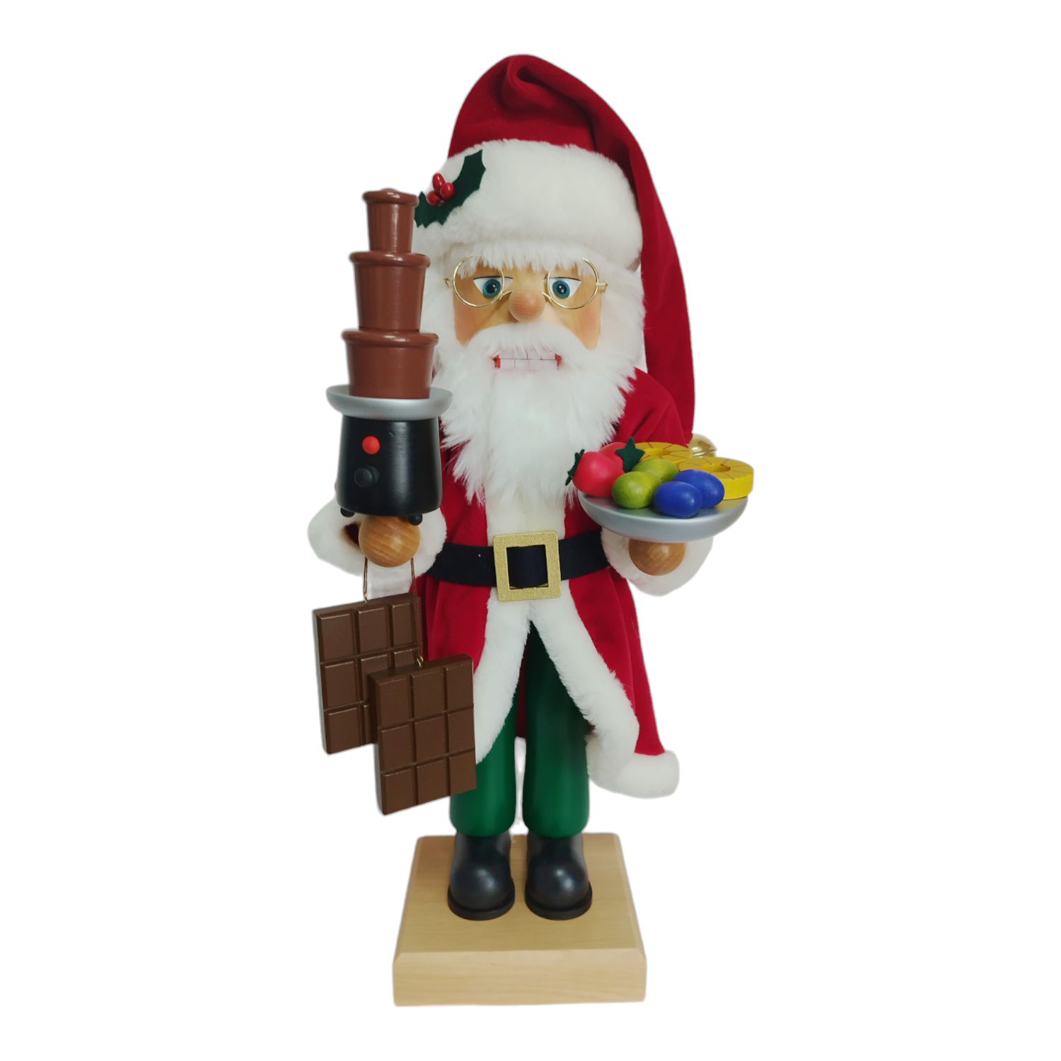 Nussknacker Weihnachtsmann mit Schokobrunnen – Bild 3