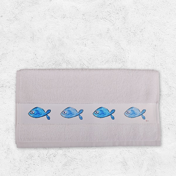 Gästehandtuch mit Fischen – Bild 3