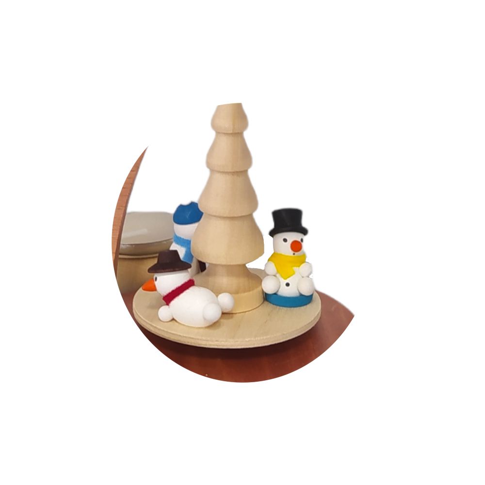 Design Teelichtpyramide Schneemänner – Bild 7