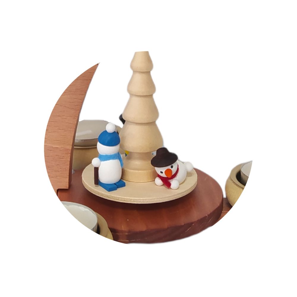 Design Teelichtpyramide Schneemänner – Bild 5