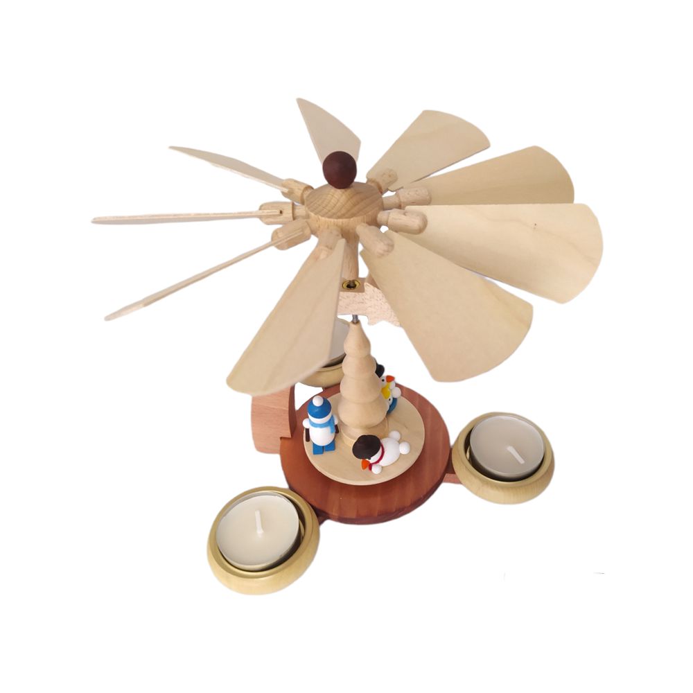 Design Teelichtpyramide Schneemänner – Bild 9