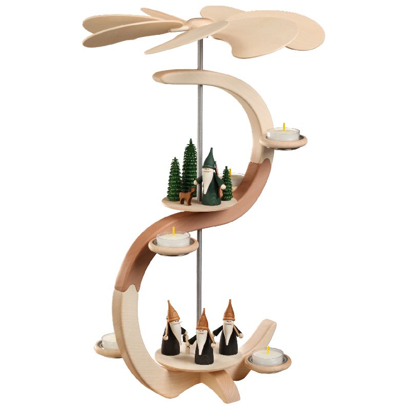 Pyramide S-Form Bergwichtel und Jägerwichtel, 2-Etagen