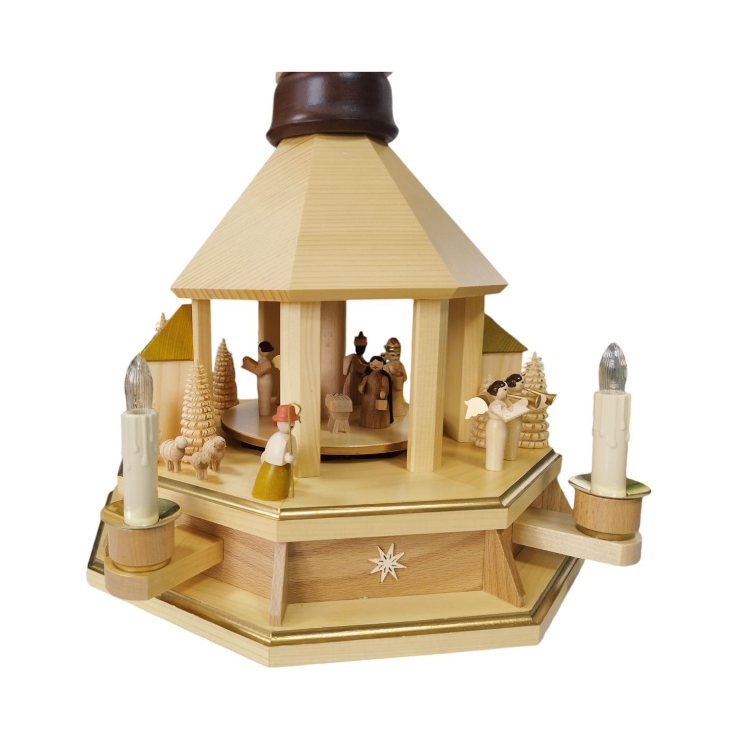 Pyramide Christi Geburt natur, elektrisch beleuchtet – Bild 5