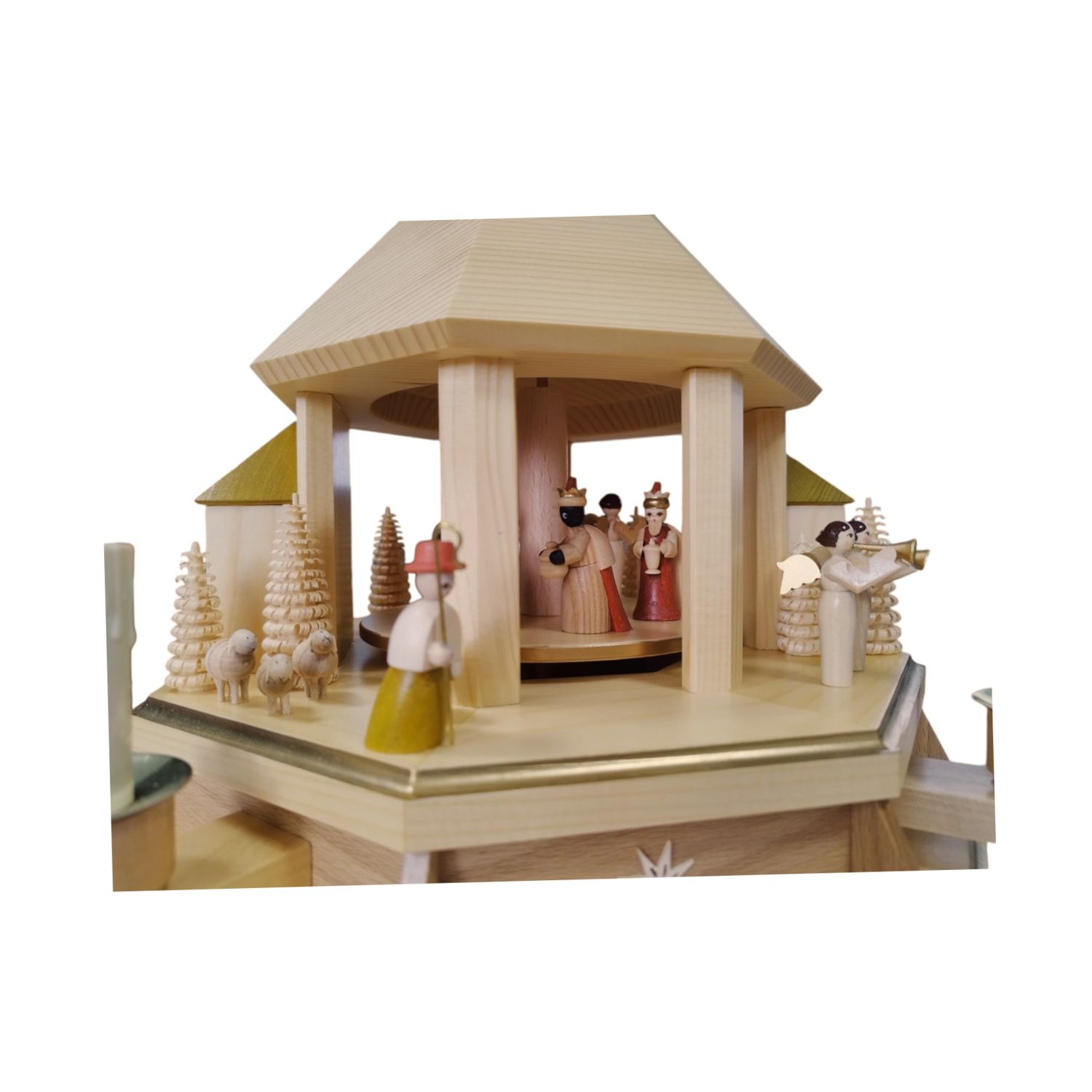 Pyramide Christi Geburt natur, elektrisch beleuchtet – Bild 7