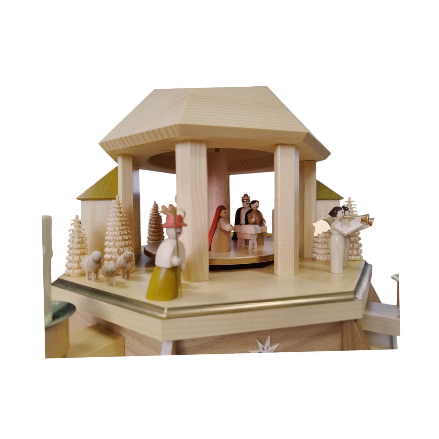 Pyramide Christi Geburt natur, elektrisch beleuchtet – Bild 9