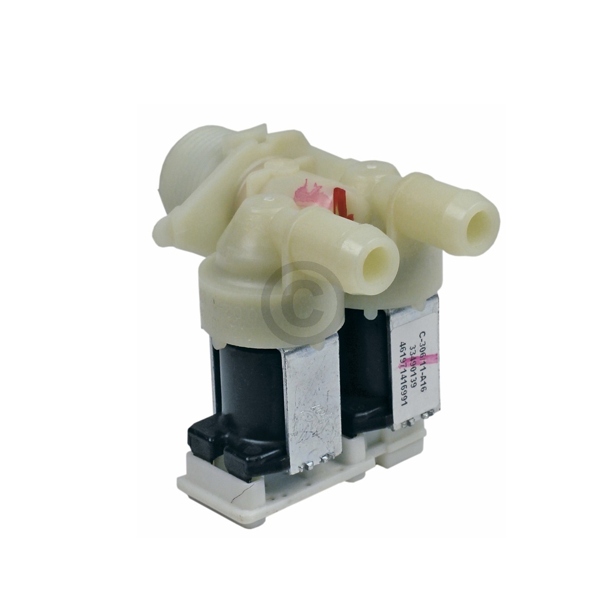 Magnetventil wie Whirlpool 480111100199 zweifach 180° gerade für Waschmaschine – Bild 3