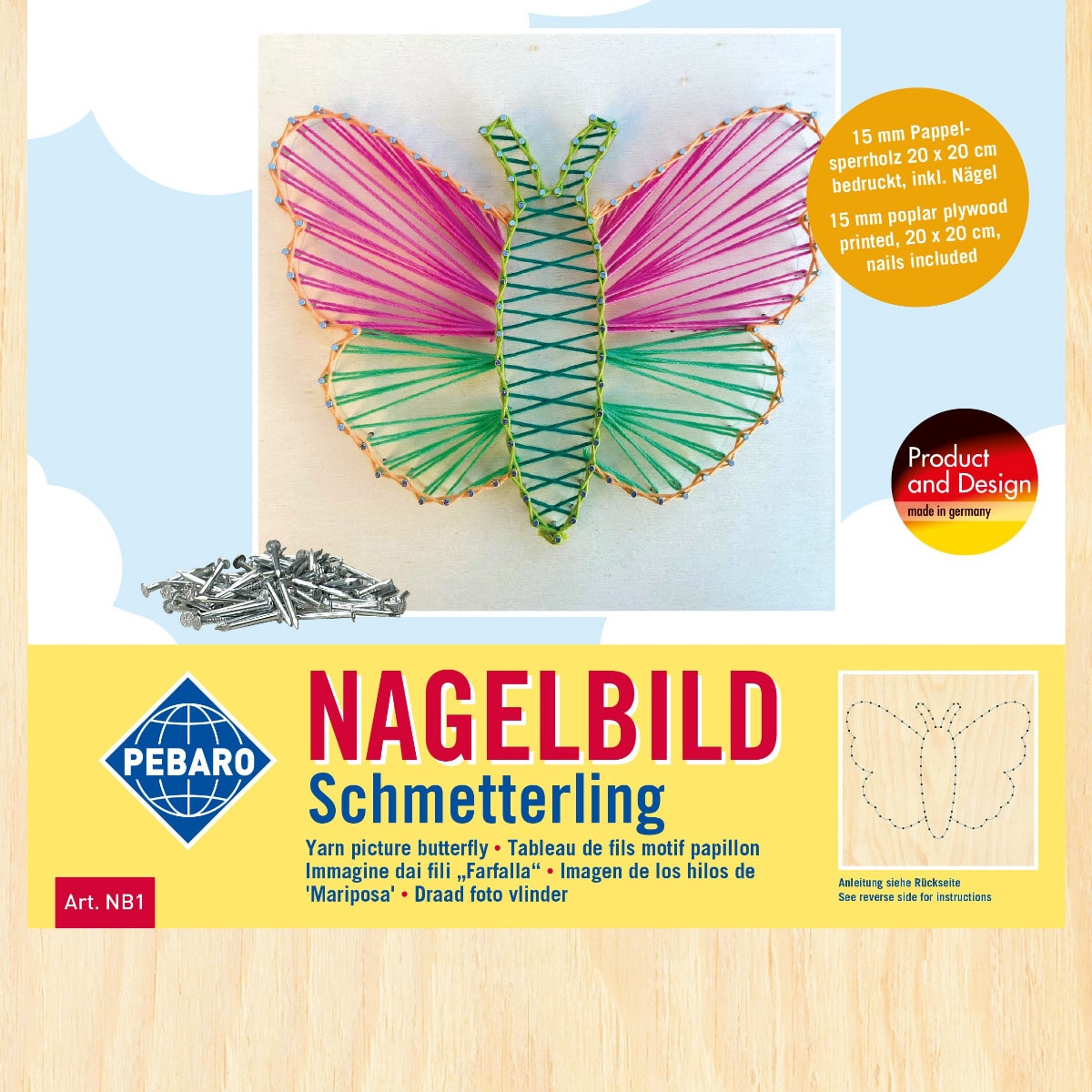 Nagelbild Schmetterling – Bild 4
