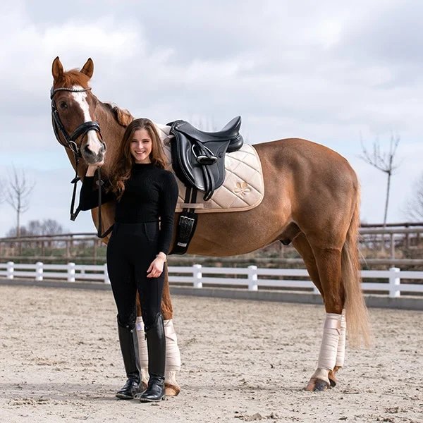 Fliegenohren Glitzer Velvet Beige – Bild 3