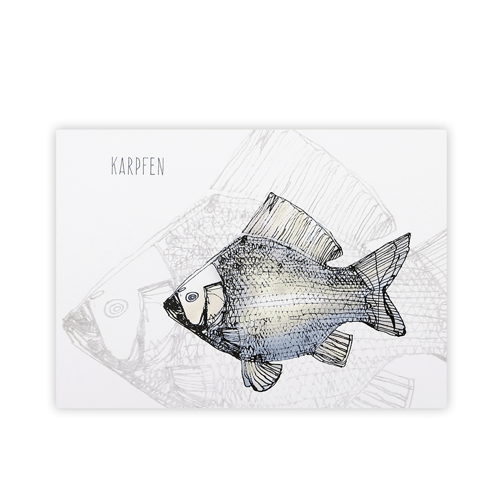 Postkarte „Karpfen“ – Bild 2