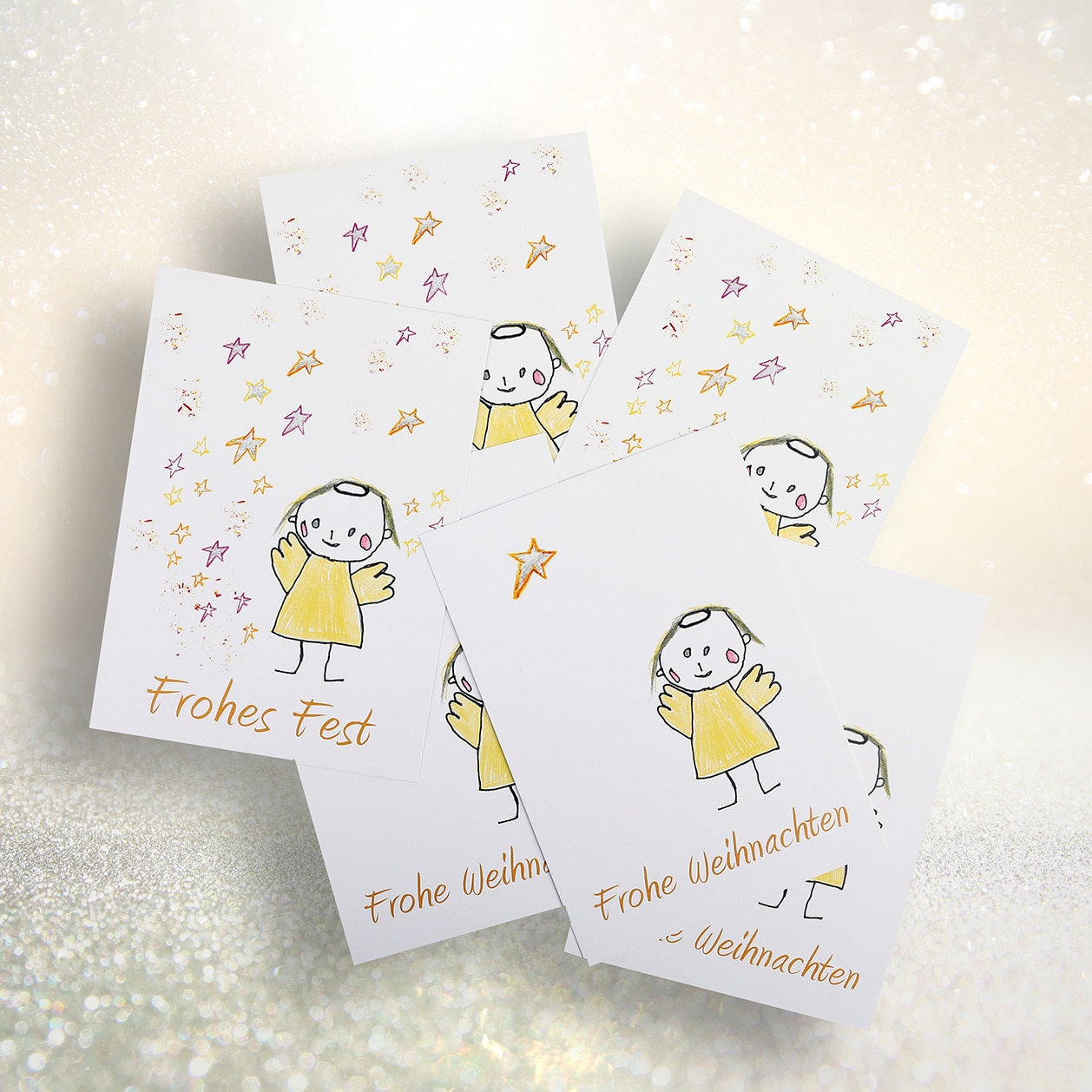 Postkarte Engel „Frohes Fest“ – Bild 3