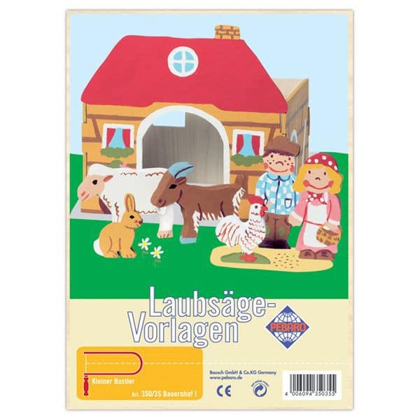 Laubsägevorlage Bauernhoftiere 1