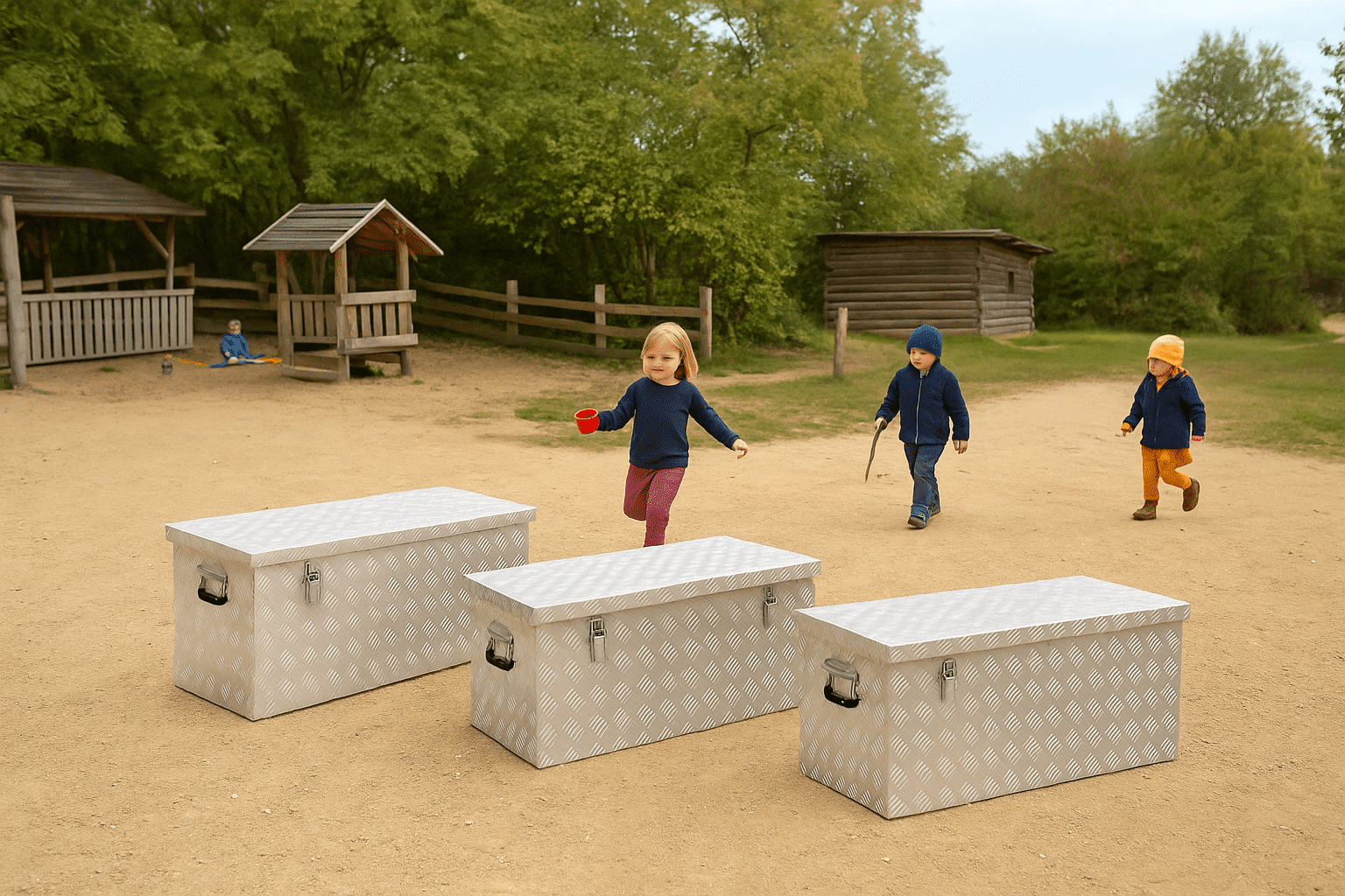 Aluminium-Werkzeugkiste – Für Kindergärten & Schulen, innen und außen – Bild 3