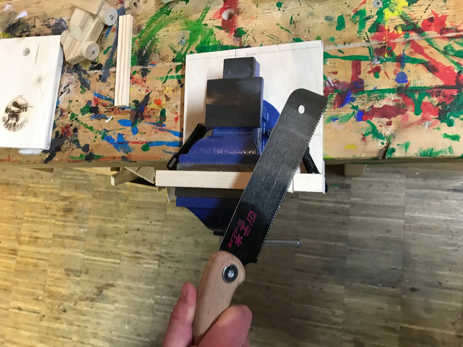 Schraubstock mit Holzsockel – Bild 6