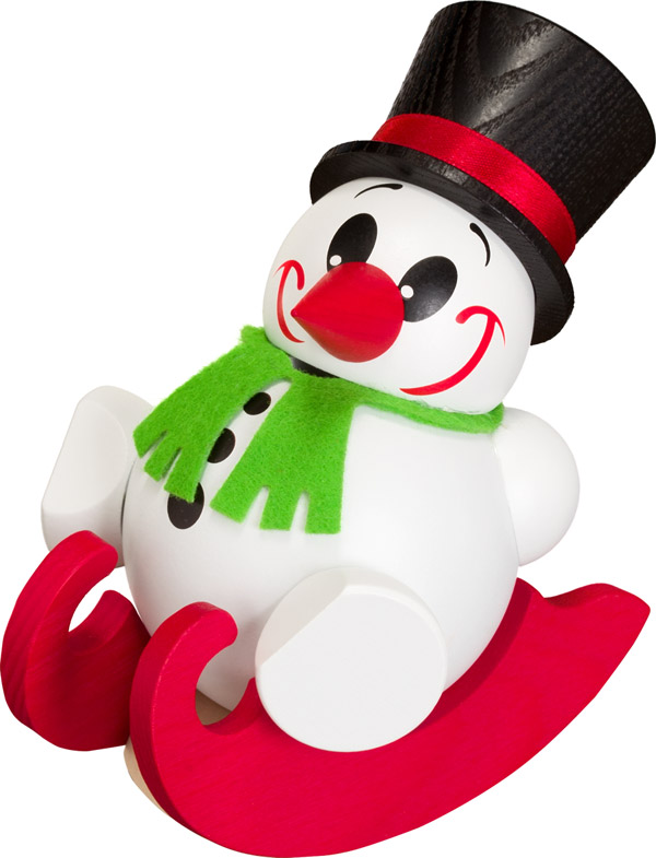 Kugelräucherfigur Cool-Man fährt Schlitten – Bild 2