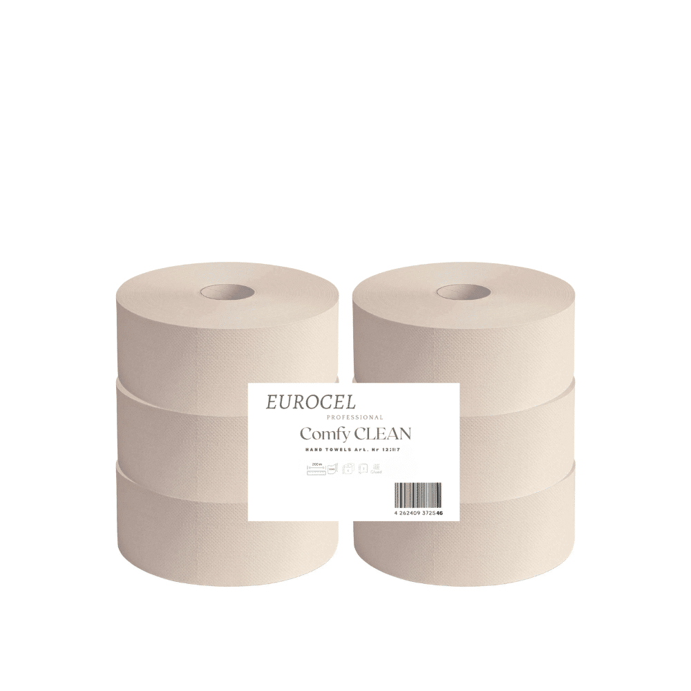 Jumbo Toilettenpapier- 2-lagig, 1000 Blatt, Natur, 100 % reine Zellulose6 Rollen – Bild 5