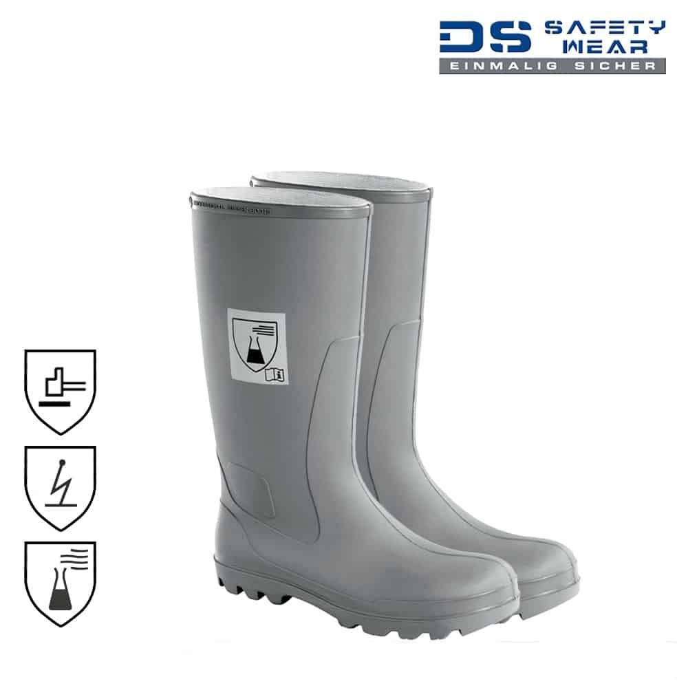 DS-Safety Hypalon Chemie-Schutzstiefel CE KAT.3 aus CSM-Elastomer, 37cm Schafthöhe