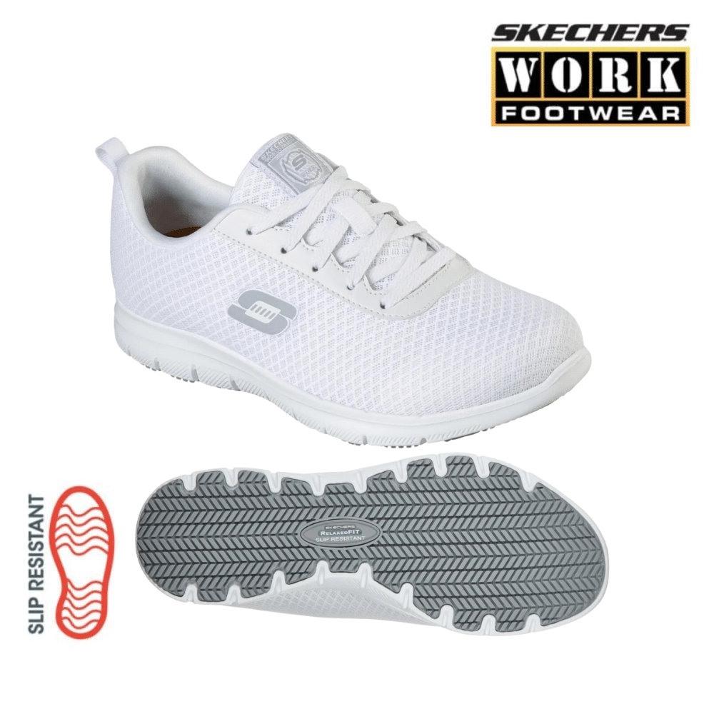 SKECHERS-WORK Damen-Berufsschuhe Relaxed Fit Ghenter – Bronaugh SR weiß – Bild 2